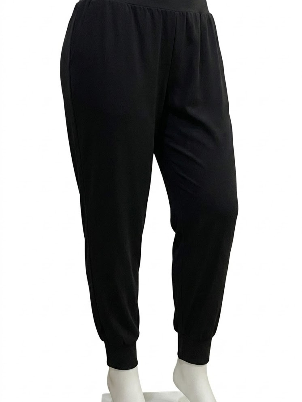 Joe Fresh Black Jogger Pants Elastic Waist Stretch Size Large L